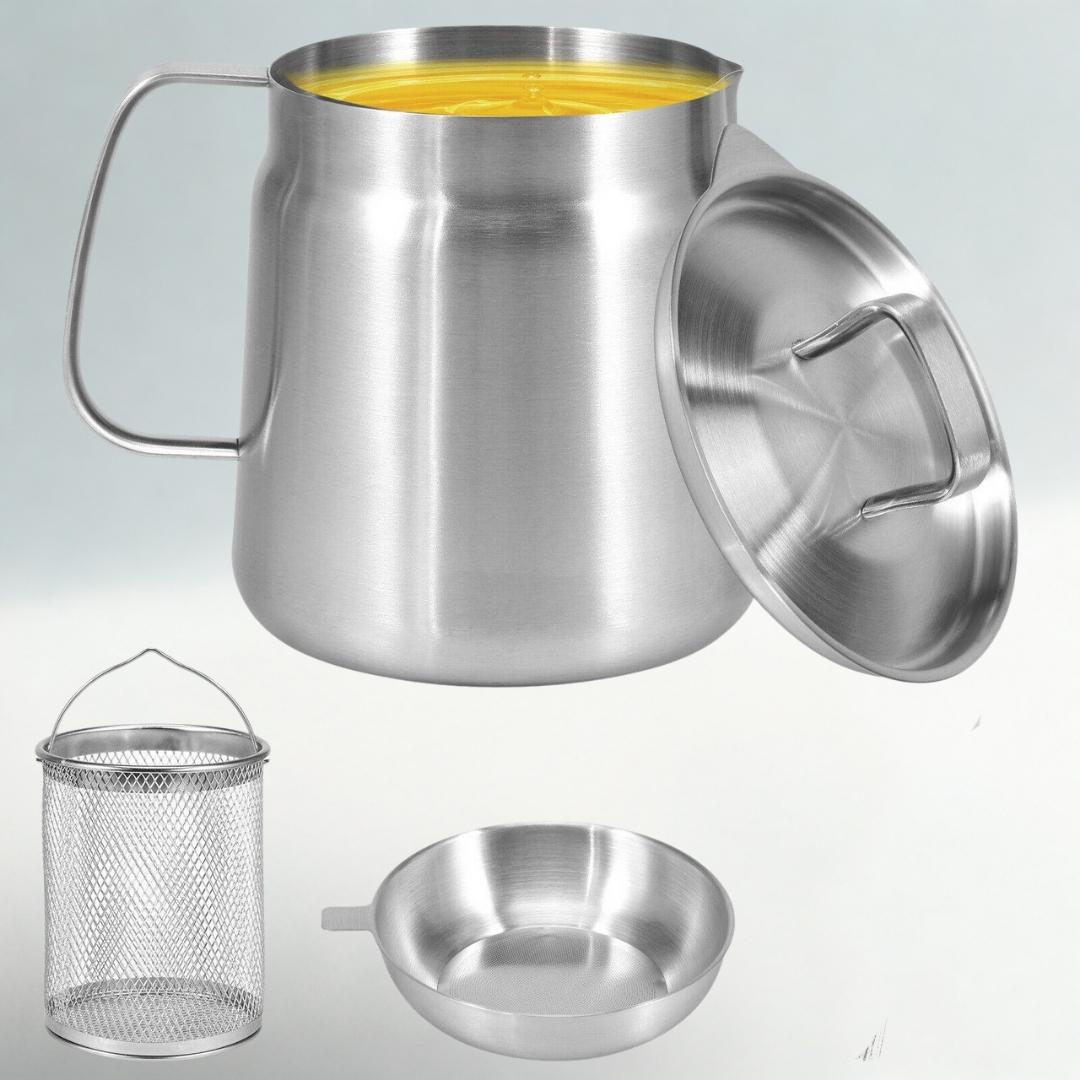 The Rivve 304 Stainless Steel Oil Filtration System with Multipurpose Basket