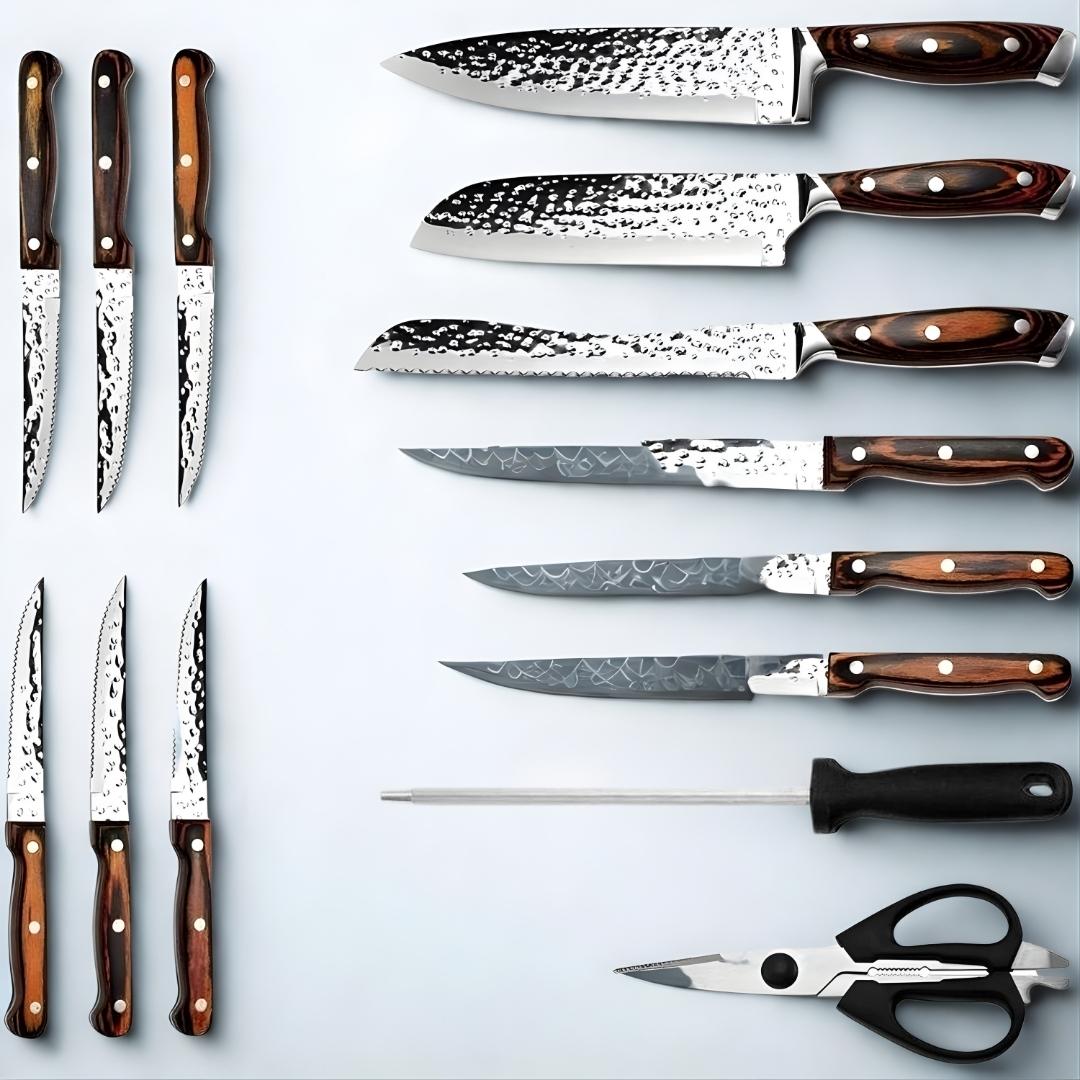 The Rivve 15-Piece Pro Stainless Steel Knife Set