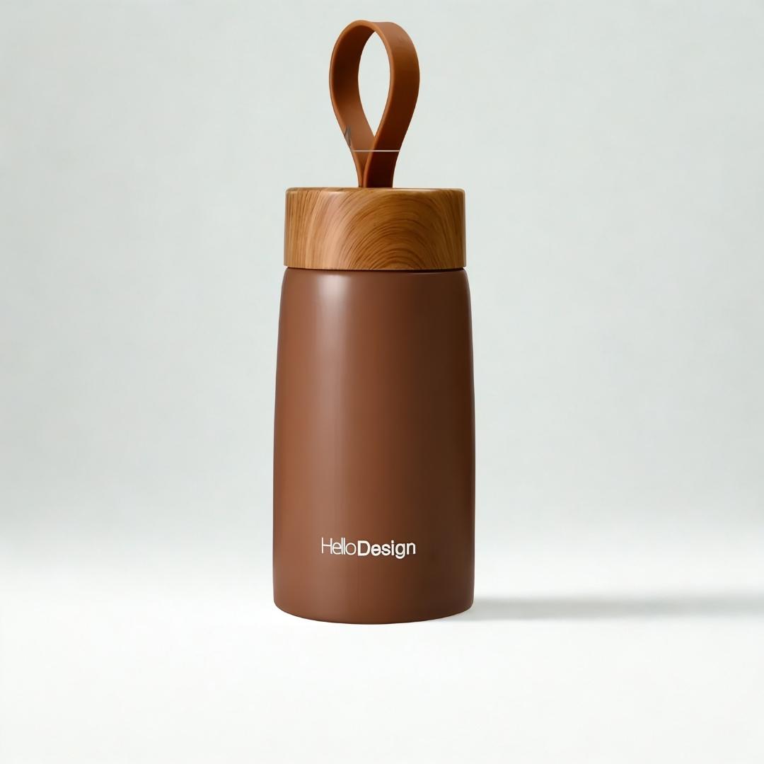 The Rivve Wood grain 304 stainless steel mug 280ml