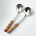 The Rivve Sleek Bamboo-Handled Stainless Utensil Set