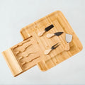 Rivve Artisan Bamboo Cheese Board & Hidden Knife Set